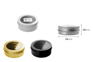 Kavanoz alumini 30 ml me hapësirë në kapaku - 12 copë-imazh_dimensione