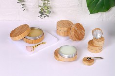 30 ml aluminum jar with bamboo coating and inner seal on the lid - 12 pcs