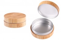 100 ml aluminum jar with bamboo coating and inner seal on the lid - 6 pcs