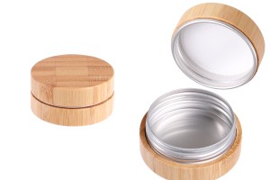 Pot en aluminium de 30 ml avec revêtement en bambou et joint intérieur sur le couvercle-εικόνα_προϊοντική