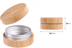 30 ml Aluminiumdose mit Bambusbeschichtung und Innendichtung am Deckel – 12 Stück