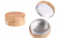 60 ml aluminum jar with bamboo coating and inner seal on the lid - 12 pcs