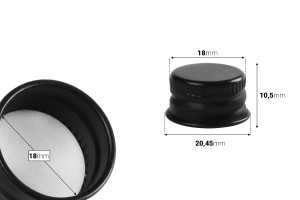 Alu- Schraubverschluss in 4 Farben 18x10.5 mit Einsatz (liner)-2