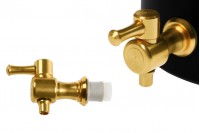 One-way gold metal dispenser tap
