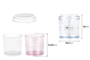 Runder Becher 80 ml mit Verschluss für Süßigkeiten - 48 Stk-εικόνα_διαστάσεις