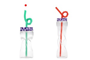 Bouteille en verre de 80 ml avec couvercle et paille-5