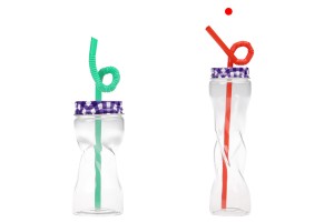 Bouteille en verre de 100 ml avec couvercle et paille-5