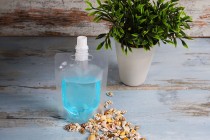 Συσκευασία (ασκός) τύπου Doy Pack διάφανη 300 ml με λευκό καπάκι ασφαλείας - 50 τμχ