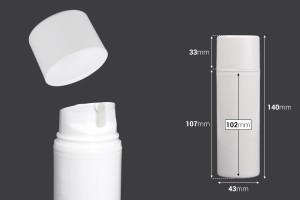 Flacon airless en plastique de 100 ml pour crème-2