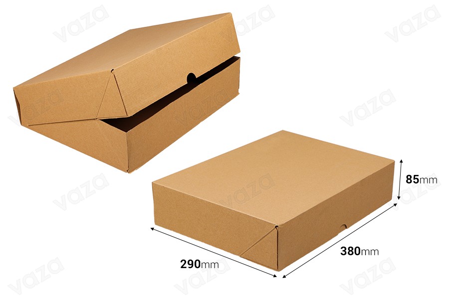 Karton 380x290x85 mm, 3-lagig, mit automatischer Montage (Nr. 99) – 25 Stück Karton 380x290x85 mm, 3-lagig, mit automatischer Montage (Nr. 99) – 25 Stück-εικόνα_διαστάσεις