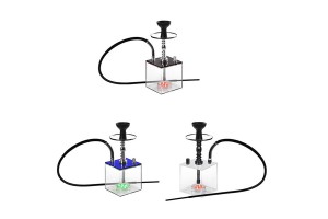 Narguilé avec base carré et éclairage LED