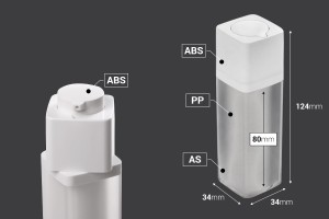 30ml Airlessflasche mit Pumpe-bildabmessungen