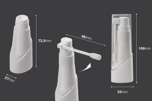 Flacon avec pompe de pulvérisation locale de 25 ml pour usage cutané et pharmaceutique - 12 pcs-εικόνα_διαστάσεις