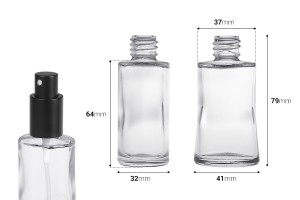 Flacon de parfum ovale en verre 35 ml (18/415)-2