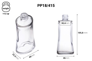 Flacon de parfum ovale en verre de 50 ml (18/415)-2