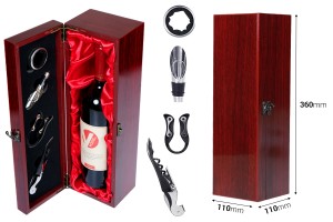 Coffret en bois de luxe avec accessoires pour bouteilles de vin-2