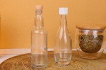 Γυάλινο βάζο 250 ml διπλού τοιχώματος με καπάκι bamboo Γυάλινο βάζο 250 ml διπλού τοιχώματος με καπάκι bamboo