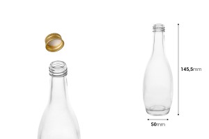 Flasche 105 ml klares Glas-imazh_dimensione