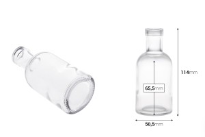 Flasche 105 ml Glas, transparent-imazh_dimensione