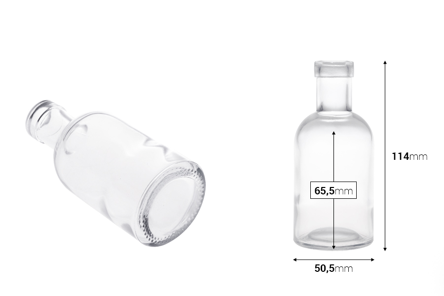 Flasche 105 ml Glas, transparent Flasche 105 ml Glas, transparent-imazh_dimensione