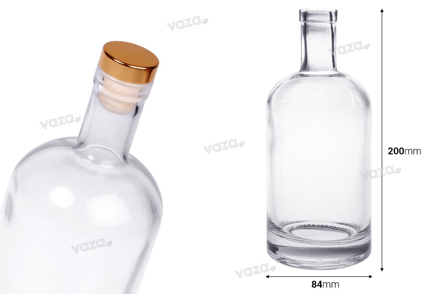 Bottiglia tonda in vetro 500 ml - 20 pz