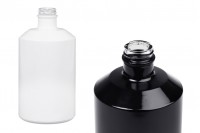 Cylindrical glass bottle 500 ml in white or black color