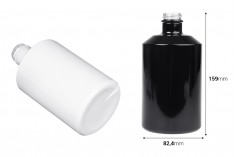 Flacon cilindric de sticlă de 500 ml de culoare albă sau neagră