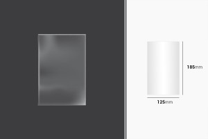 Wrapping and packaging shrinkage (BOPP) film 125x185mm - 100 pcs