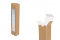 Kraft paper box (350g) 50x40x250 mm with window - 20 pcs