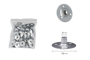 Supports métalliques pour mèches de bougies en coton - 100 pcs-2