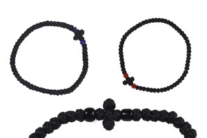 Corde de prière au poignet 60+5 nœuds faite à la main à partir de fil ciré - 10 pcs-εικόνα_προϊοντική