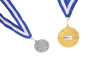 Medaglia senza logo in colore oro o argento-εικόνα_διαστάσεις
