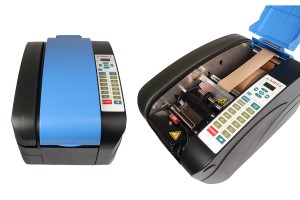 Dispositif de distribution de table pour rubans d'emballage de type Gome