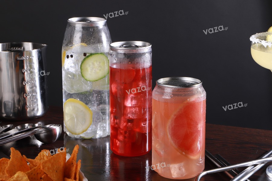 Μπουκάλι πλαστικό (PET) 330 ml (ψηλό) διάφανο με καπάκι αλουμινίου (απαιτείται η χρήση κλειστικού μηχανήματος) - 200 τμχ