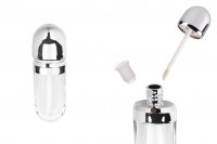 Case for lip gloss 8 ml clear with silver cap - 6 pcs