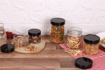 Cylindrical glass jar 100 ml with black cap T.O 70 Deep - 140 pcs Cylindrical glass jar 100 ml with black cap T.O 70 Deep - 140 pcs