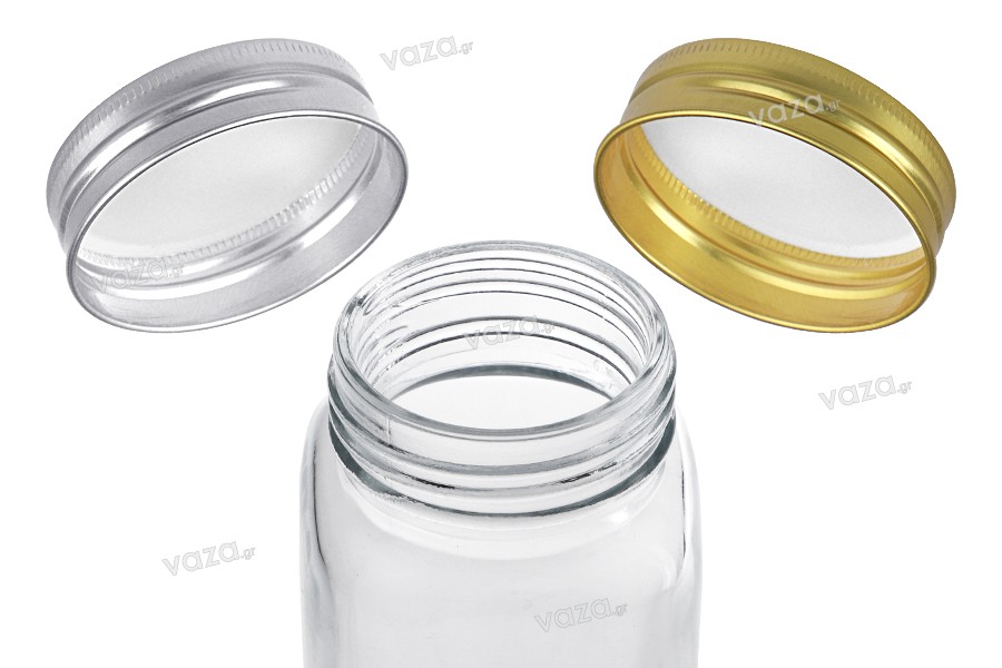 Glass jar 200 ml with aluminum cap - 12 pcs