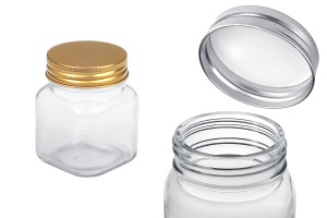 Pot en verre 280 ml avec couvercle en aluminium - 12 pcs-εικόνα_προϊοντική