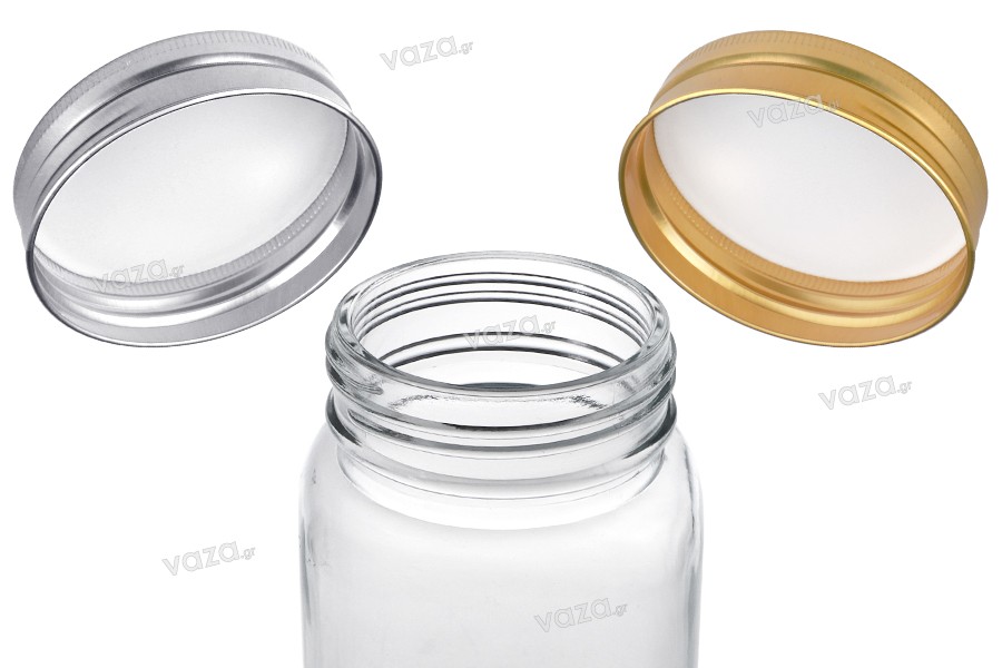 Glass jar 380 ml with aluminum lid - 12 pcs