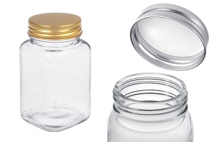 Γυάλινο βάζο 500 ml με καπάκι αλουμινίου - 12 τμχ-εικόνα_προϊοντική