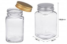 Glass jar 500 ml with aluminum lid - 12 pcs
