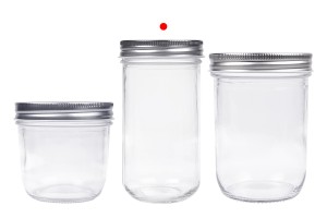 Glasgefäß 350ml mit silbernem Aluminiumdeckel - 6 Stk-εικόνα_σύνθεση