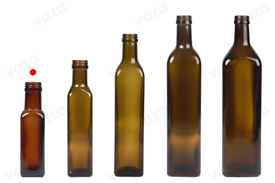 Bouteille en verre Marasca Caramel de 100 ml avec bec verseur PP31.5-photo_groupe