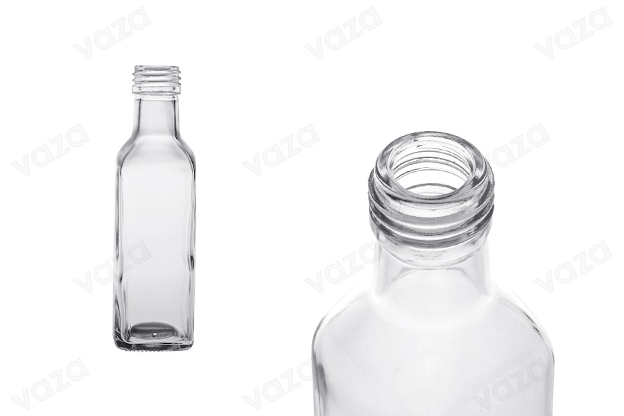 Bottiglia in vetro 100 ml Marasca trasparente con beccuccio PP 24 - 120 pz-immagine_prodotto