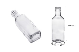 Glasflasche 100 ml transparent Marasca mit Ausgießer PP 24 - 120 Stk-2
