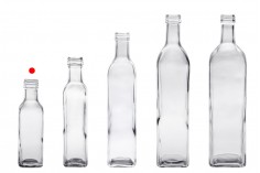 Glass bottle 100 ml transparent Marasca with spout PP 24 - 120 pcs