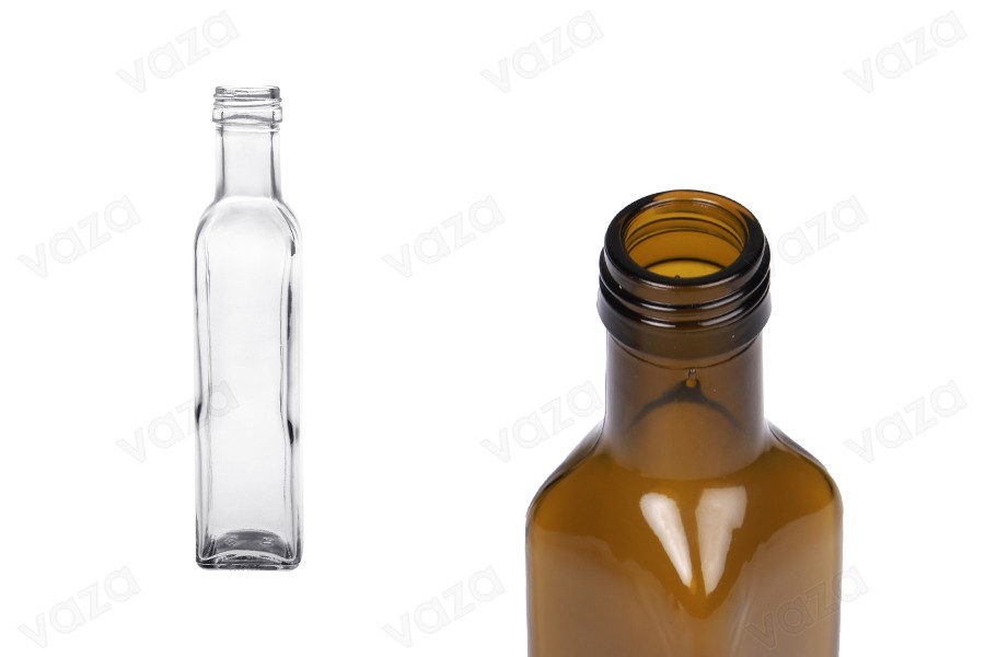 Bouteille en verre 250 ml Marasca avec bec verseur PP 31,5 - 60 pcs Bouteille en verre 250 ml Marasca avec bec verseur PP 31,5 - 60 pcs-photo_produit