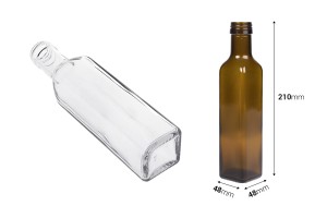 Shishe qelqi 250 ml Marasca me grykë PP 31,5 - 60 copë-εικόνα_διαστάσεις