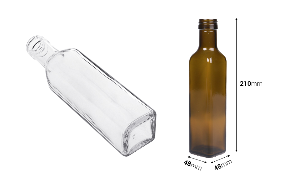 Γυάλινο μπουκάλι 250 ml Marasca με στόμιο PP 31.5 - 60 τμχ