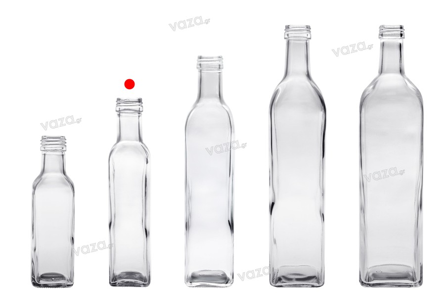 Glass bottle 250 ml Marasca with spout PP 31.5 - 60 pcs